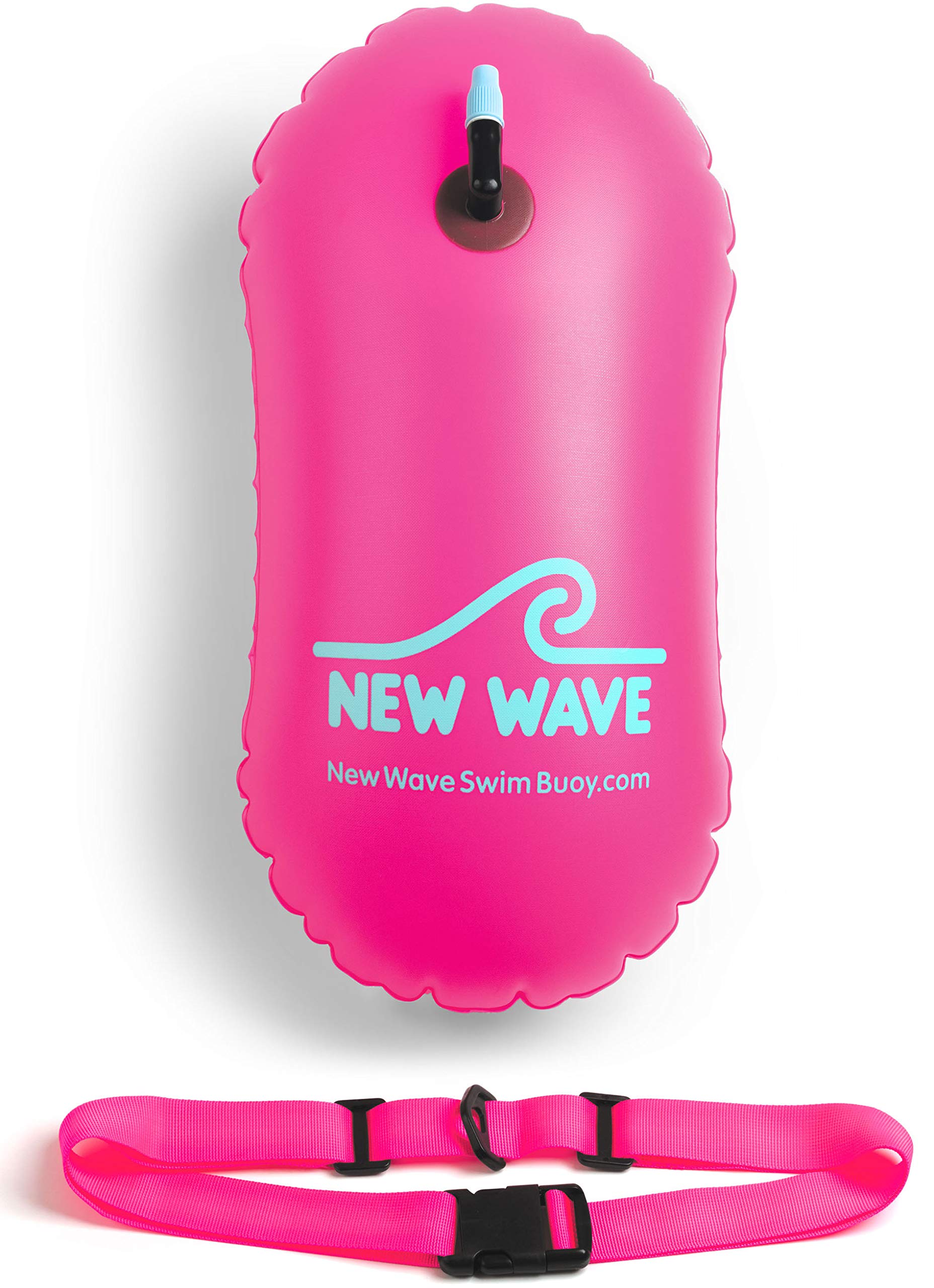 New Wave Swim Bubble for Open Water Swimmers and Triathletes - Be Bright, Be Seen & Be Safer with New Wave While Swimming Outdoors with This Safety Swim Buoy Tow Float