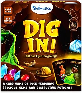Skillmatics Card Game - Dig in, Fun & Fast-paced Game of Luck, Perfect for Family Game Night, Gifts for Ages 6 and Up, Endless Replayability