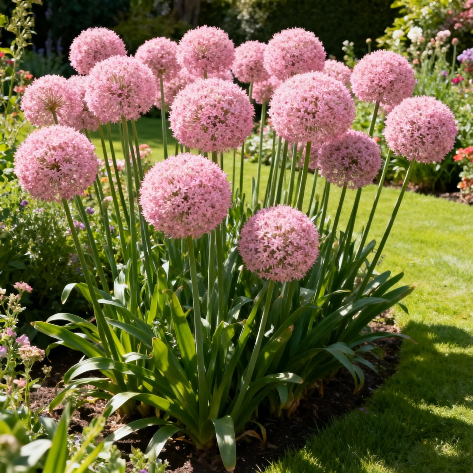 Giant Allium for Planting Now UK,Perennial Hardy, Easy Plant-Professional for Beautiful Garden Displays-4bulbs-F