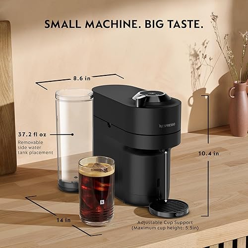 Miniatura 5 de Nespresso Vertuo Pop+ Deluxe de De'Longhi con Aeroccino, Plata y Cápsulas VertuoLine, café tostado medio y oscuro, paquete variado, Stormio, Odacio,