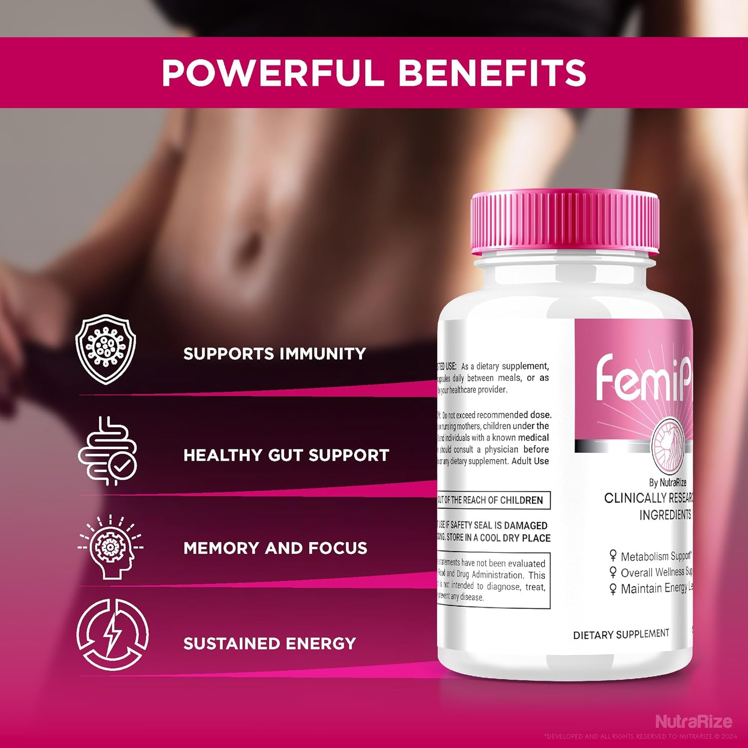 NutraRize (3 Pack) FemiPro Capsules, Premium Formula for Urinary Heath Support, All-Natural Supplement for Control and Overall Health, Femi Pro Reviews (180 Capsules)