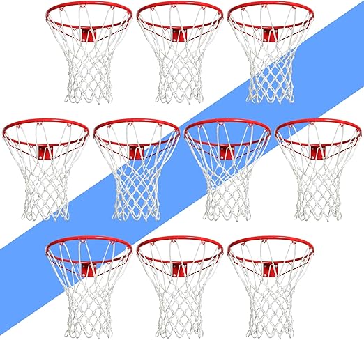 Basketball Net Outdoor,(7.16 oz) 12 Loops Professional Heavy Duty Basketball Net Replacement,All Weather Anti Whip,Suitable for Outdoor Standard Basketball Hoop