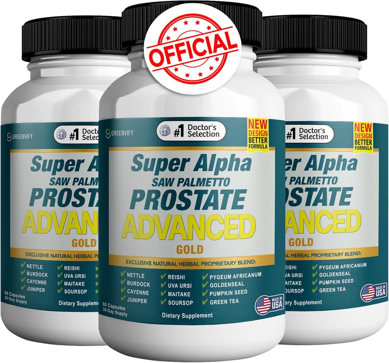 Super Alpha Saw Palmetto Prostate Advanced - Prostate Health Supplement for Men - Supports Urinary Tract Health, Reduces Urgency, and Improves Bladder Emptying (180)