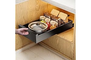 1 Pack Pull Out Cabinet Organizer Adhesive Slide-Out Shelves for Pantry