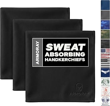 ARMORAY Sweat Absorbing Towel Handkerchief Quick-Dry Microfiber Gym Towels for Face, Hands & Body Workout Towel for Men, Sport Rag, Perfect for Tennis, Pickleball & Sauna Use by Women