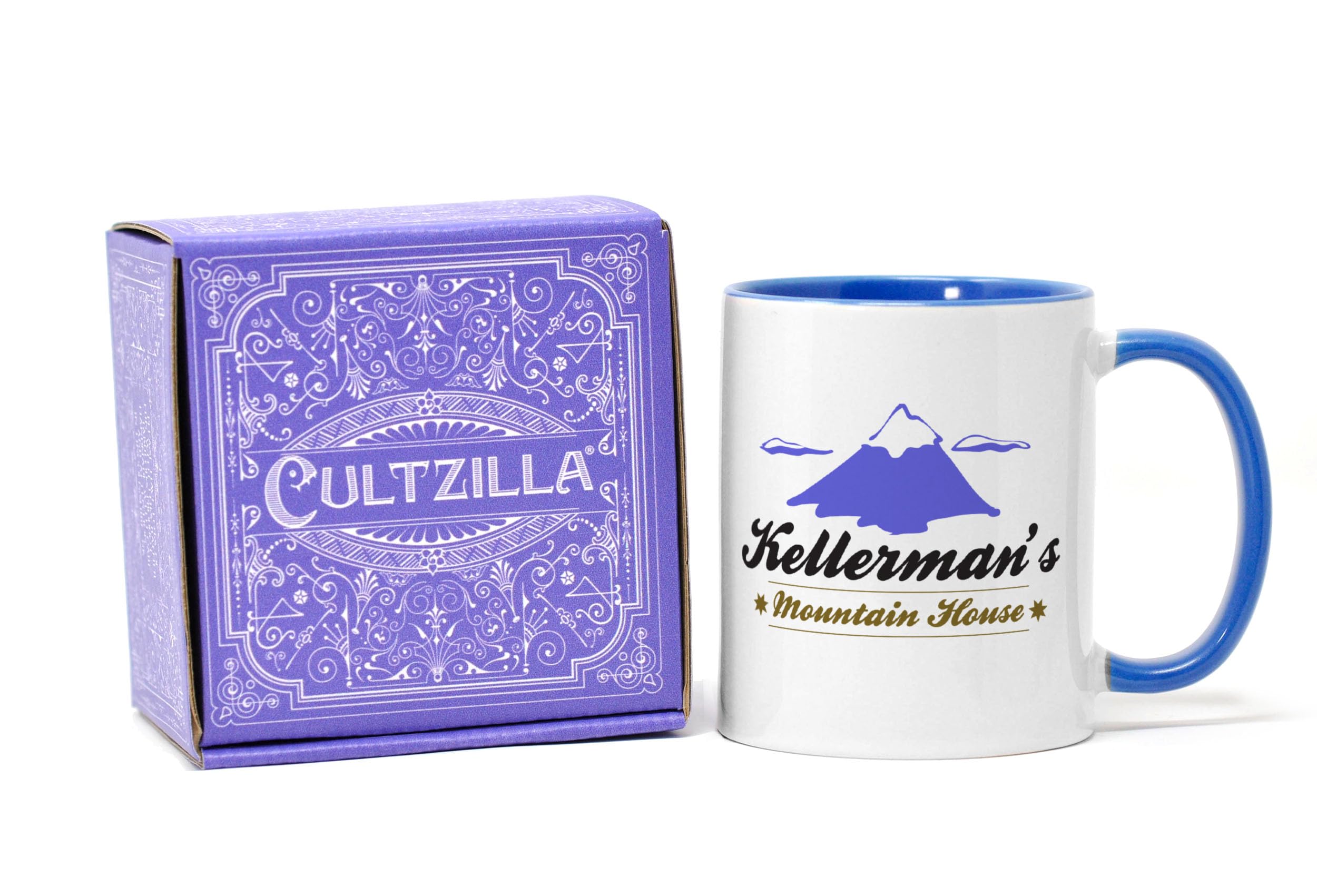 Cultzilla Blue Handle And Inner Dirty Dancing Inspired Kellermans Mug