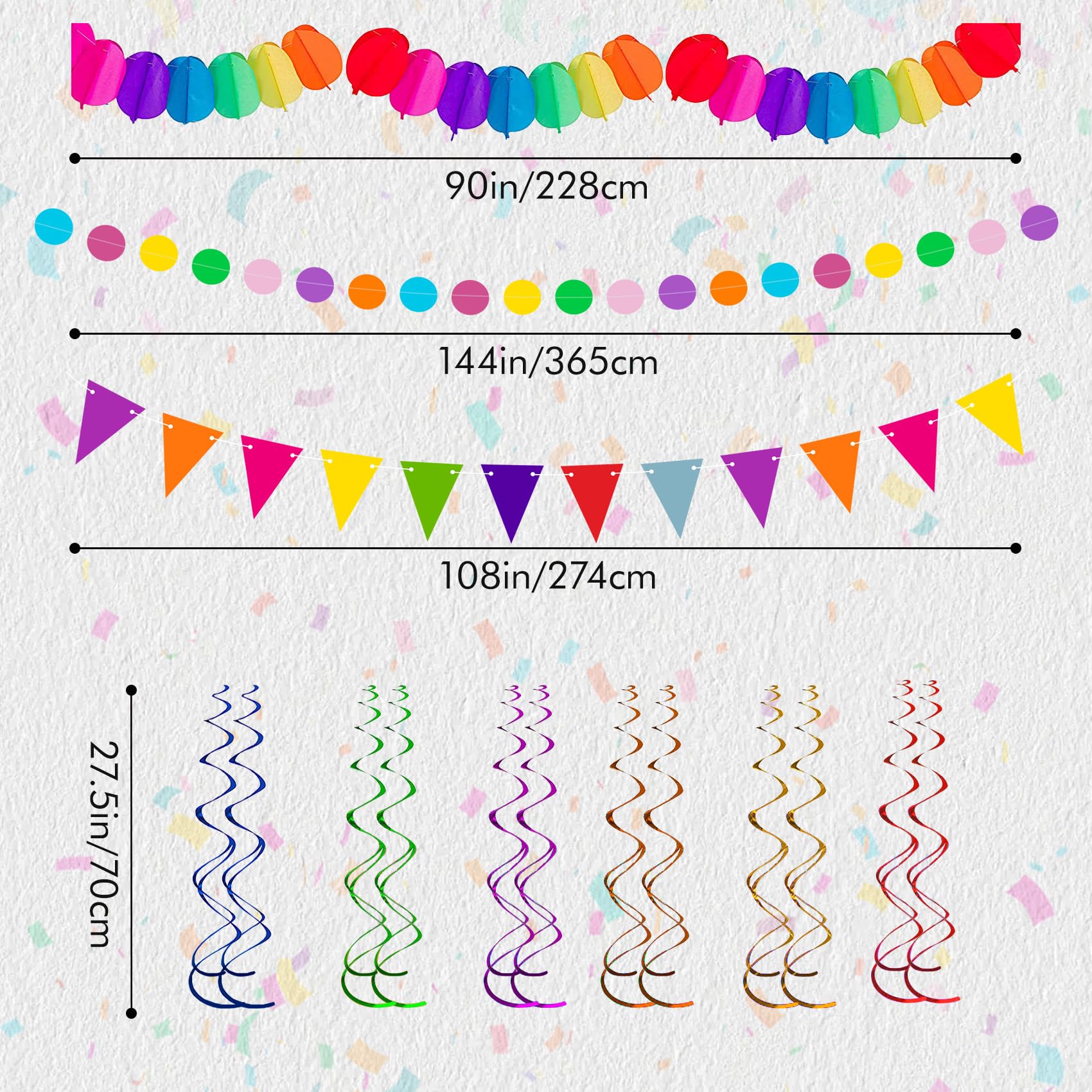 18 stuks feestdecoratie Fiesta Party Decoraties - Kleurrijke Mexicaanse