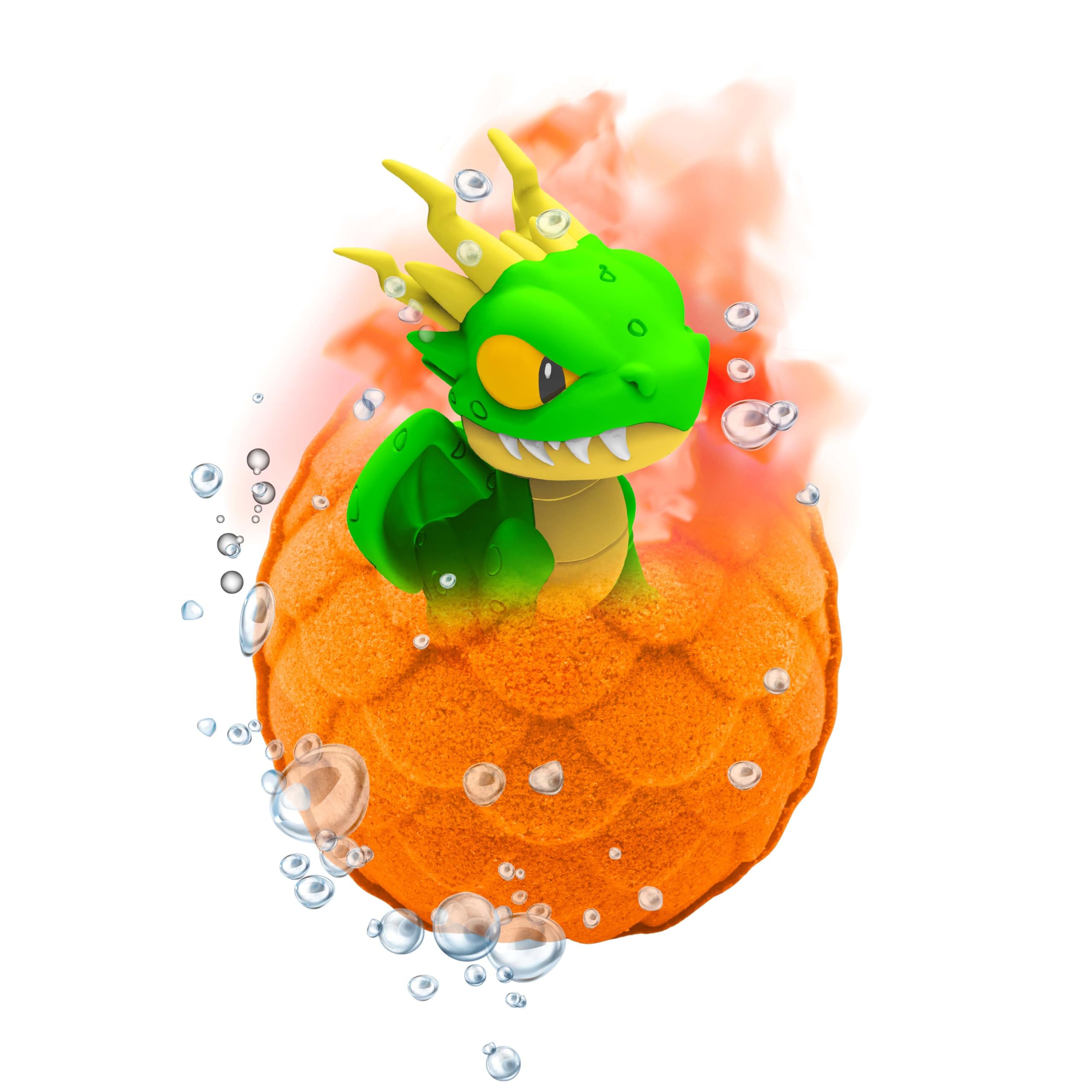 INKEE Surprise Dragons – Bomba da bagno per bambini con sorpresa, drago giocattolo all'interno – Palla da bagno per bambini con fragranza Coca arancione – divertimento palline da bagno con sorpresa (1