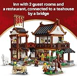 LEGO Festivals chinois Auberge ancienne de contemplation de la lune - Jouet de construction pour garçons et filles, 9+ - Décorations et kit d'artisanat pour le festival du printemps - 80121