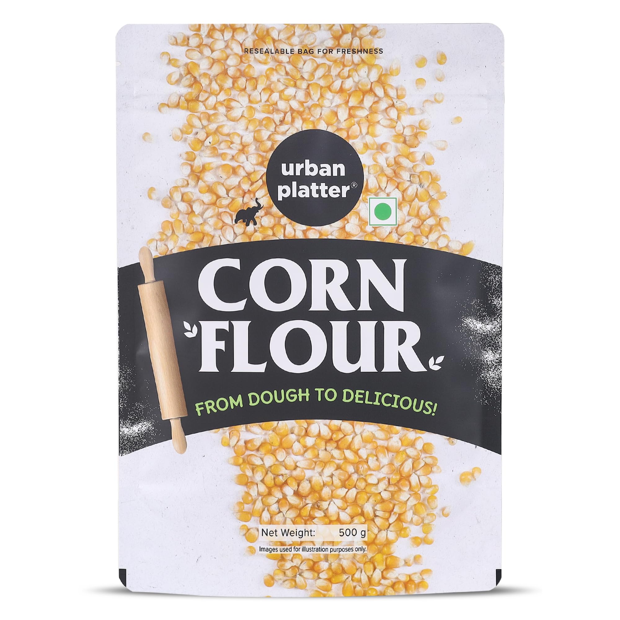 Golden Corn Flour, 500g (Stone-Ground Makka Atta | Naturally Gluten-Free)