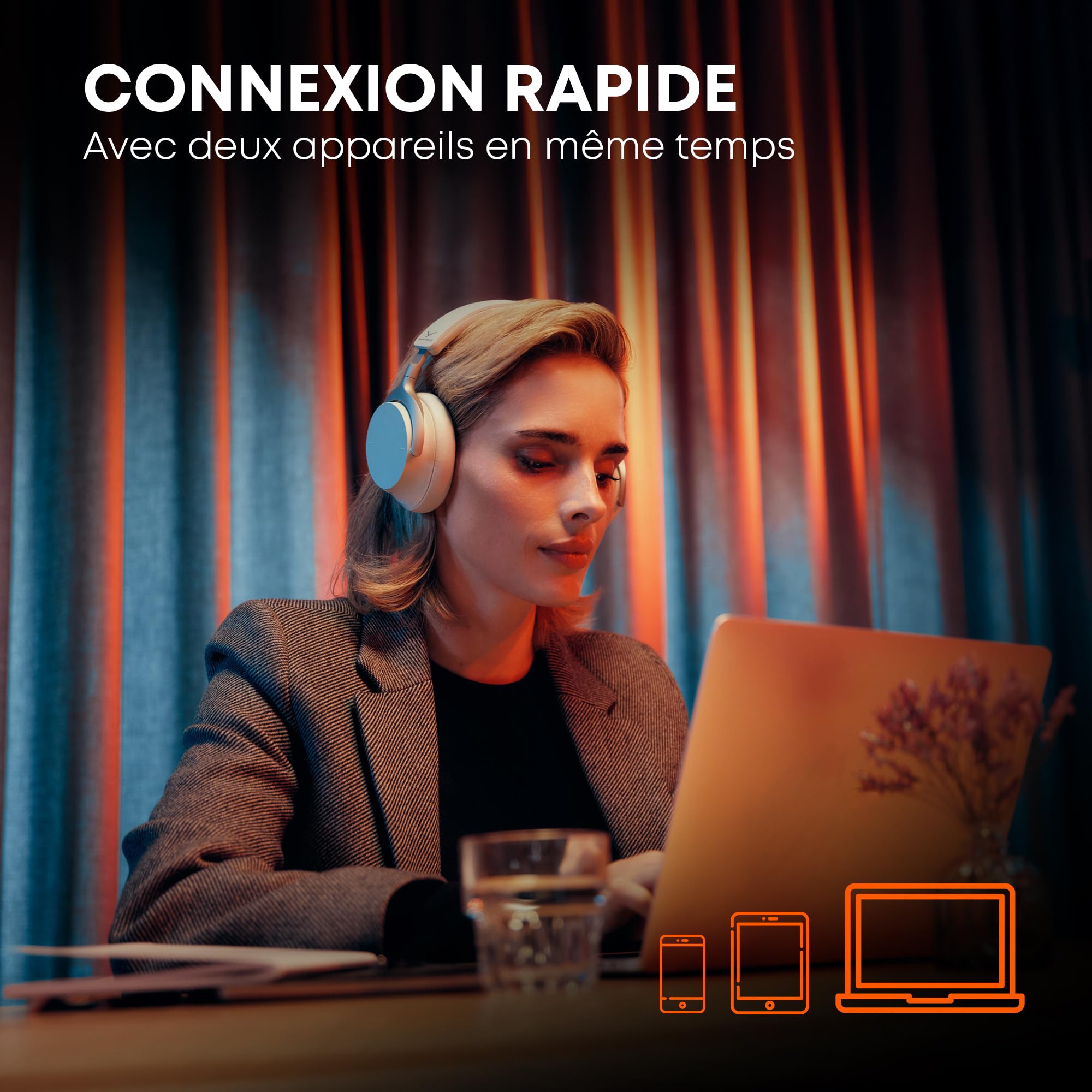 beyerdynamic AVENTHO 200 Casque sans Fil avec réduction du Bruit - 60 Heures d'autonomie, Coussinets d'oreille remplaçables, Couleur Noir - Nouvelle Mise à Jour Disponible Via l'application