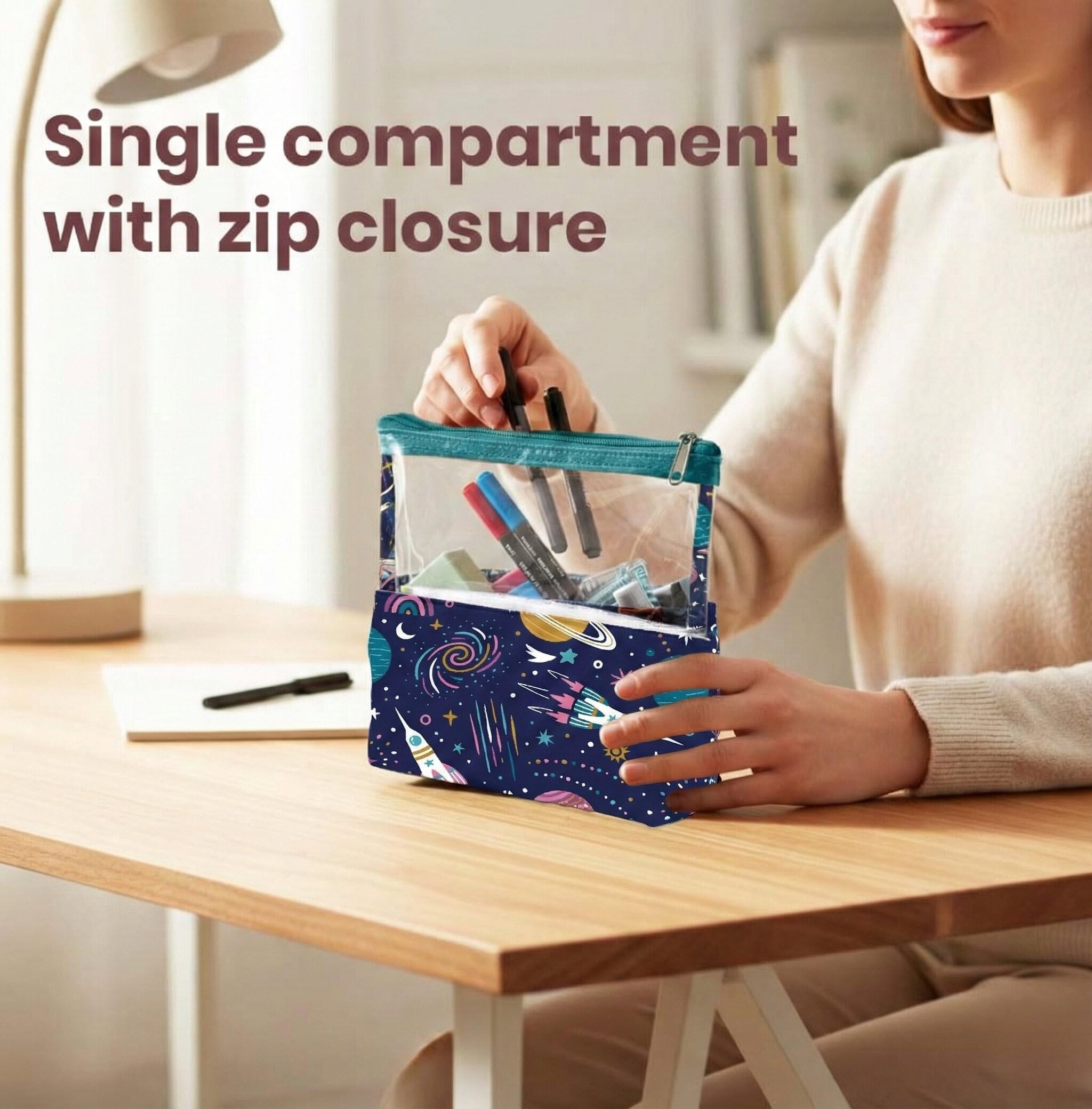 Playful Plunge Medicine Kit | Multipurpose All-in-One Compact, Durable, Lightweight, Waterproof, Bag | Travel Friendly Pouch | Ideal for Stationary, Diaper, Medicines (Outer Space Print) 3
