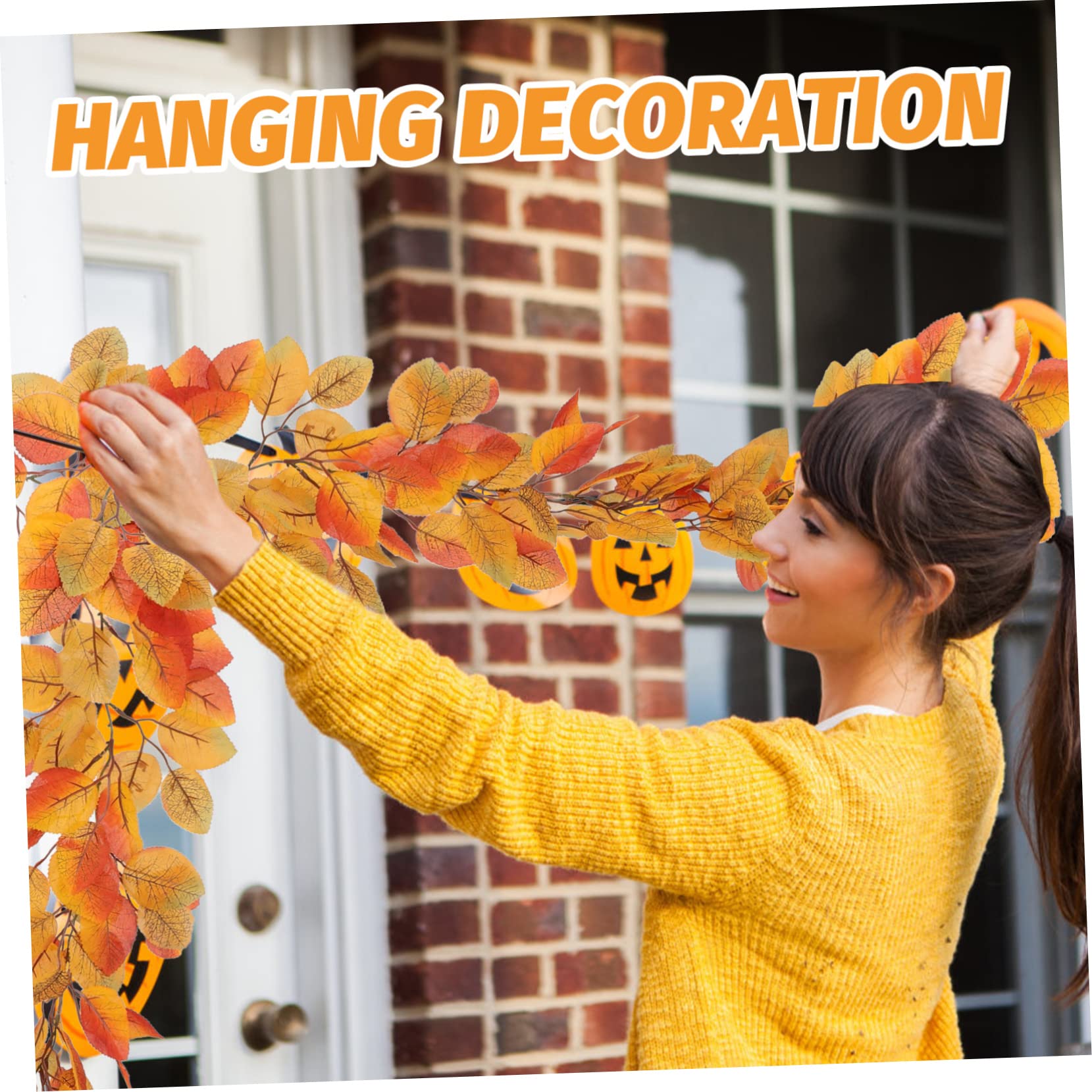 TOPBATHY 3st Dekoratives Rattan Thanksgiving-türkranz Künstliche Girlande Aus Ahornblättern Girlande Aus Magnolienblättern Herbstlaub Herbst Magnolienblatt Herbstblätter Plastik