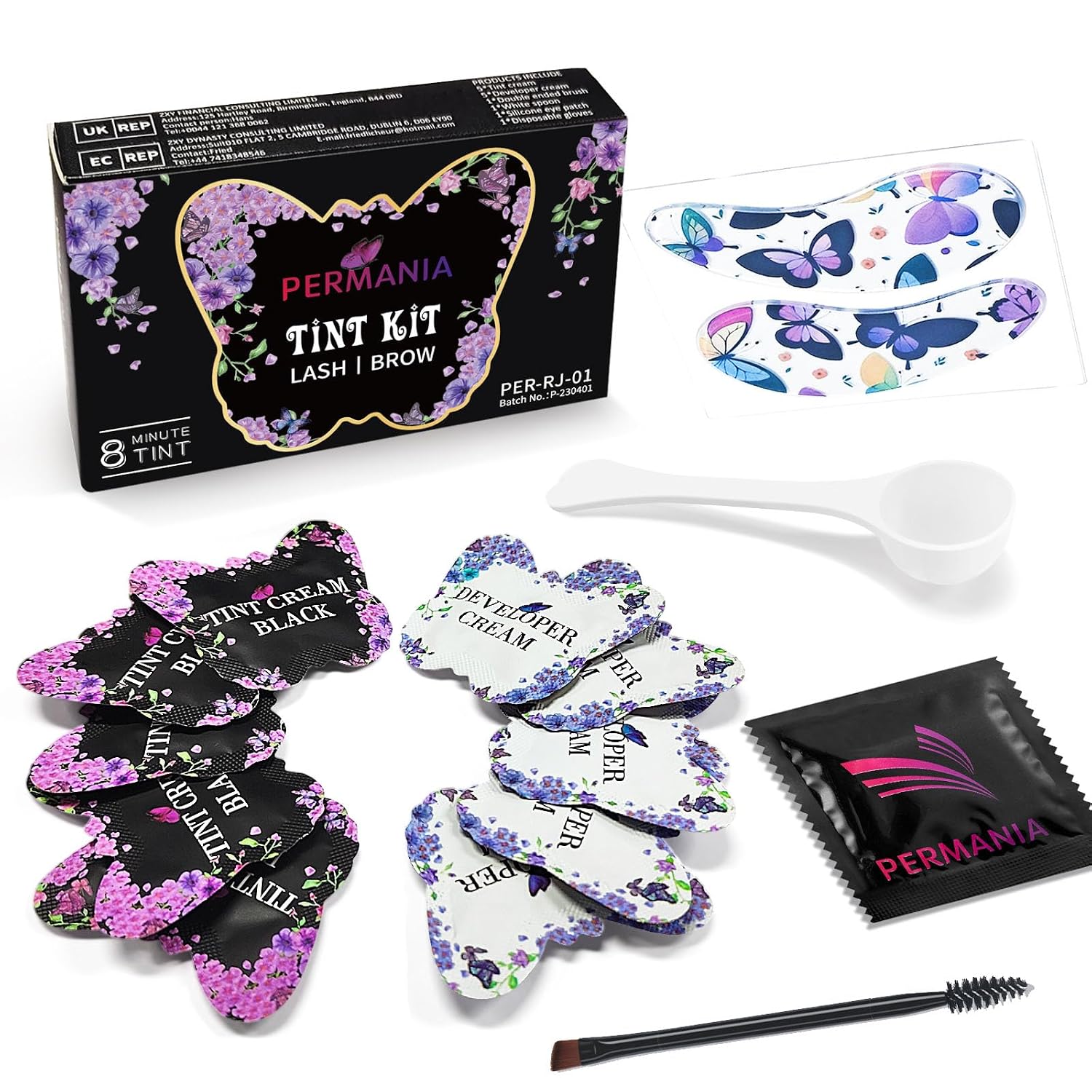 PERMANIA Lash & Brow Color Kit - Natural Black Eyelash Color