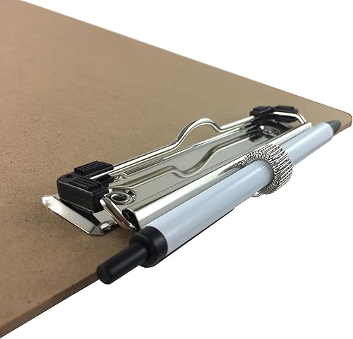 Miniatura 2 de Portapapeles para bolígrafo, tamaño carta, clip de perfil bajo, tablero duro, paquete de 6 (bolígrafo incluido)