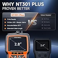 Vista 9 de Upgraded of NT301, 2-in-1 FOXWELL NT301 Plus OBD2 Scanner Car Battery Tester, Professional Code Reader Check Engine Diagnostic Scanner Tool, 12V