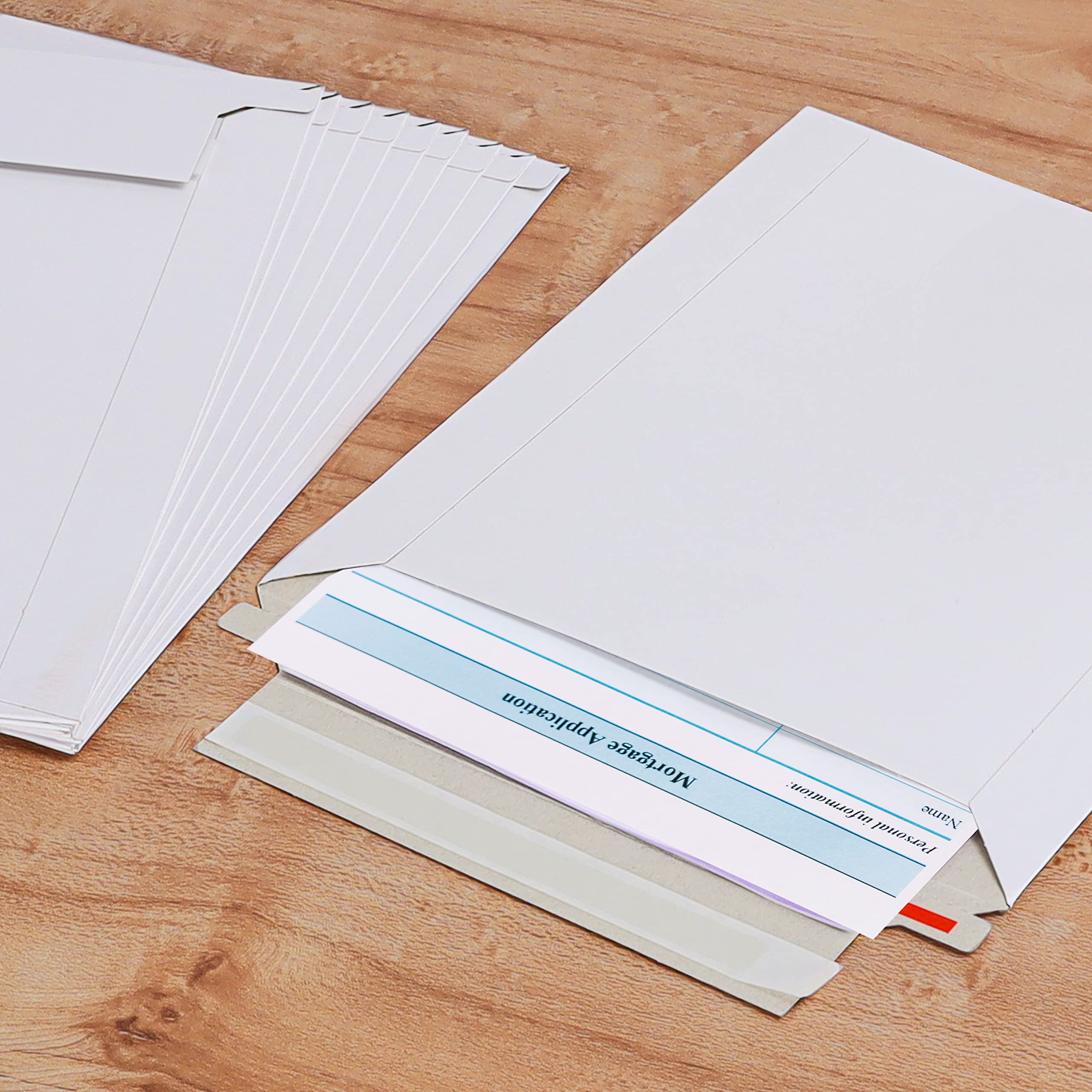 100 Buste Cartone Rigide Autosigillanti 177x227mm - Per Spedizioni, Documenti E Foto - Foto 8