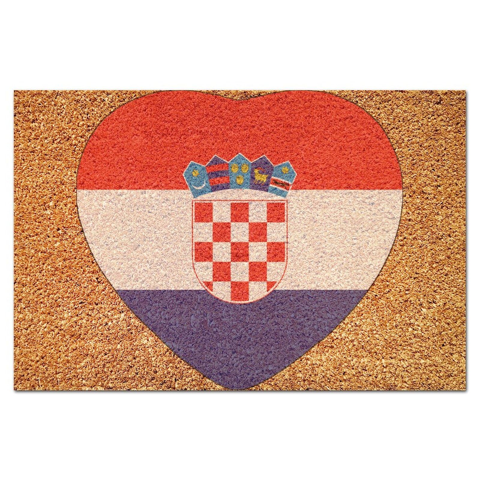 Tapis de porte de la Croatie antidérapant et facile à nettoyer pour entrée propre