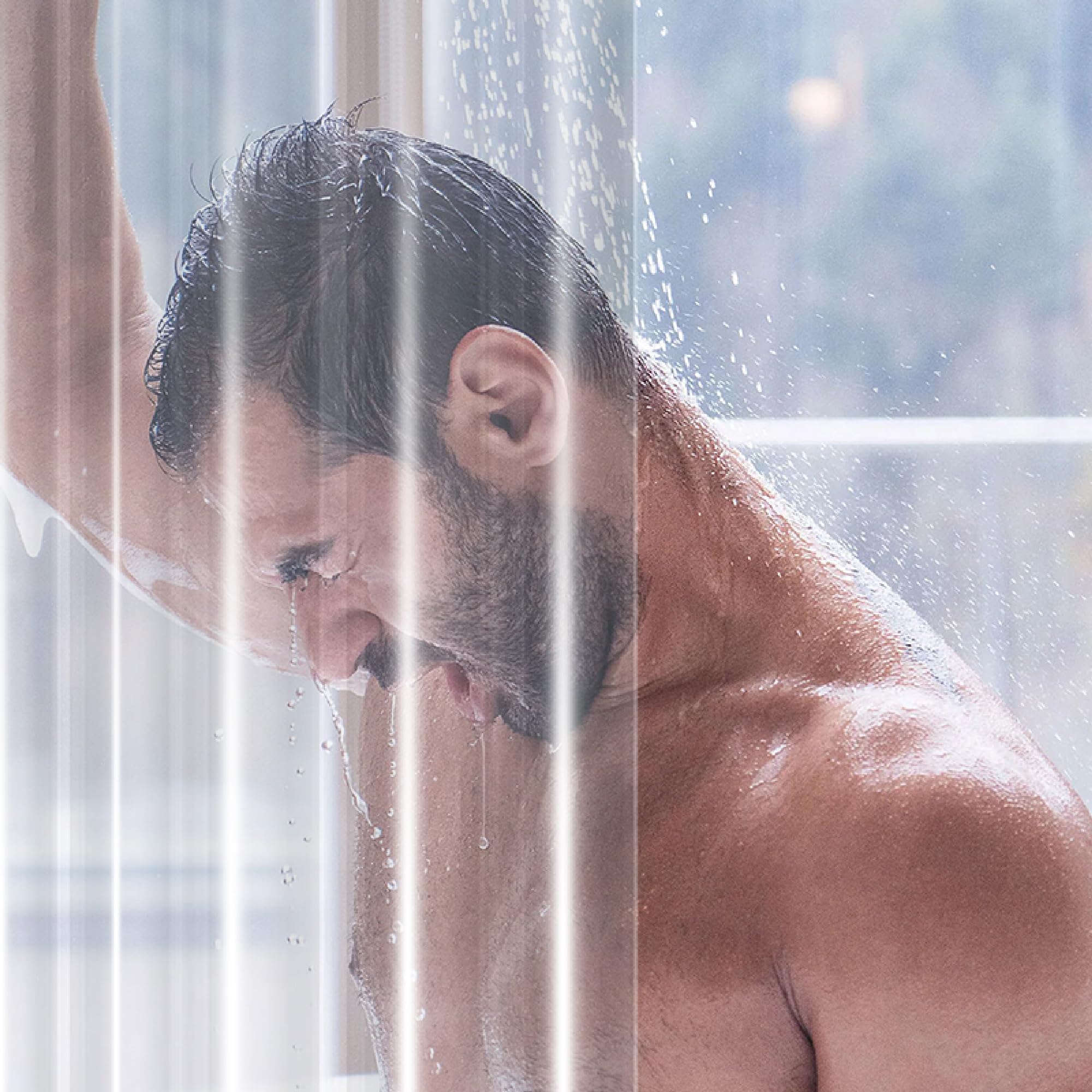 Rideau de douche imperméable et anti-moisissure en PEVA transparent avec œillets métalliques et crochets Idéal pour salle de bain et baignoire Facile à nettoyer 290 x 190 cm