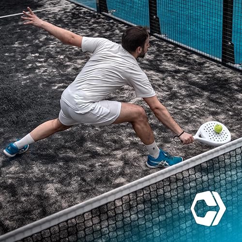 Miniatura 5 de Padel Paddle Gel Grip - 5.25 pulgadas - Soporta codo de tenis, mejora la fuerza de agarre, reduce la vibración con soporte para los dedos y diseño