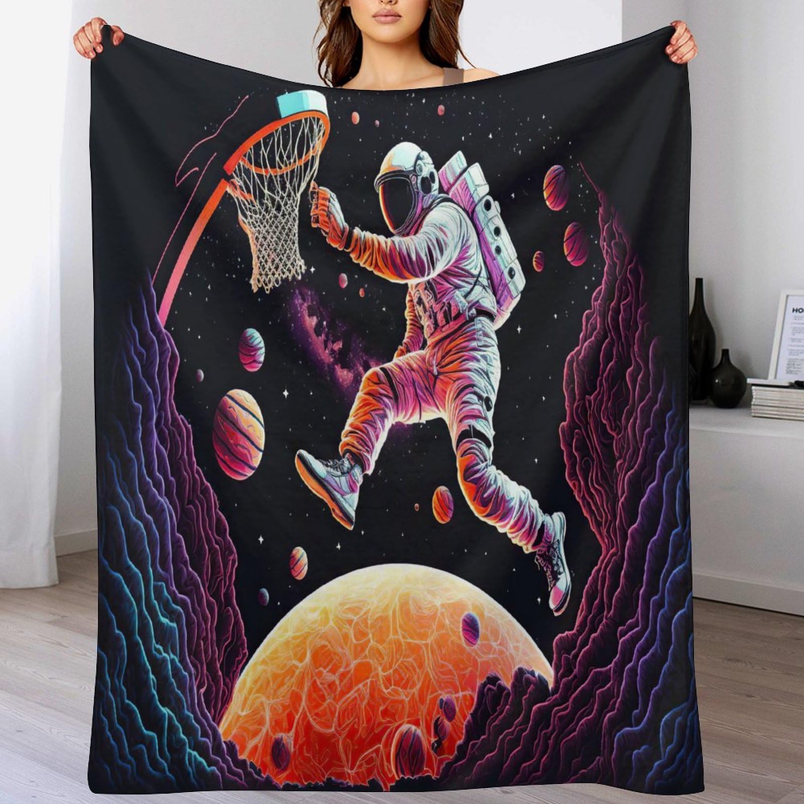 Couverture douce basket-ball flanelle haut de gamme quatre saisons