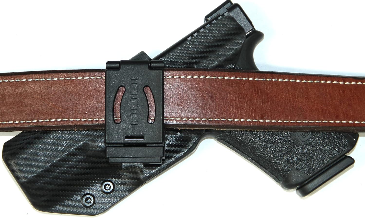 REVKEL Custom OWB Cross Draw Quick Attach Belt Loop Holster Compatible with Glock Pistols. Hand Crafted in Texas, USA (for Glock 19/19X/23/25/32/44/45, Right Hand Draw)