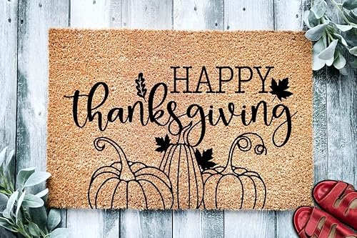 Miniatura 1 de Felpudo de bienvenida con diseño de calabaza y Acción de Gracias, tapete de bienvenida para puerta delantera, entrada, dormitorio, 16 x 24 pulgadas,