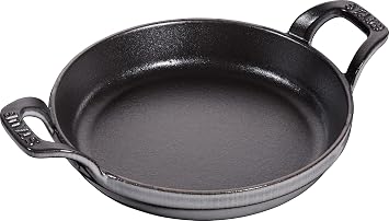 Staub Cast Iron 6-inch Round Gratin Baking Dish - Graphite Grey, Made in France