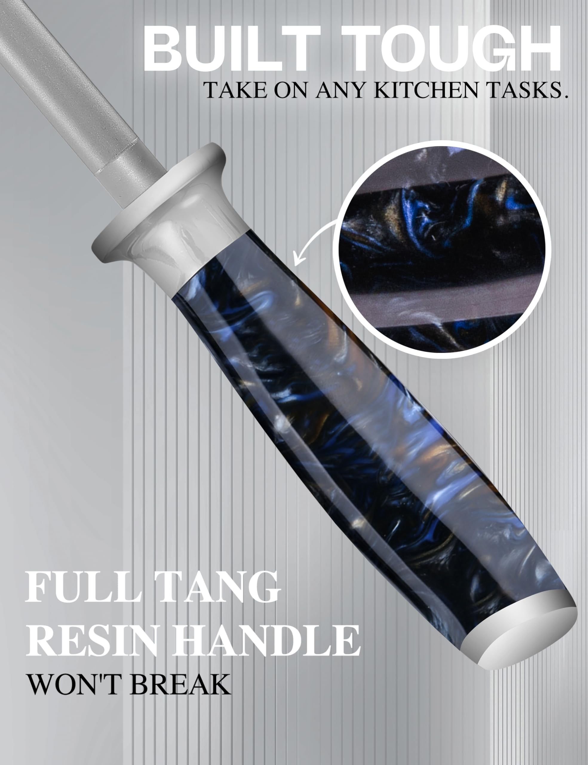 WILDMOK Afilador de Cuchillos Profesional de Acero al Carbono con Diamante de 9 cm, Afilador de Cuchillos en Barra Aplicable para Cocina, hogar o Caza