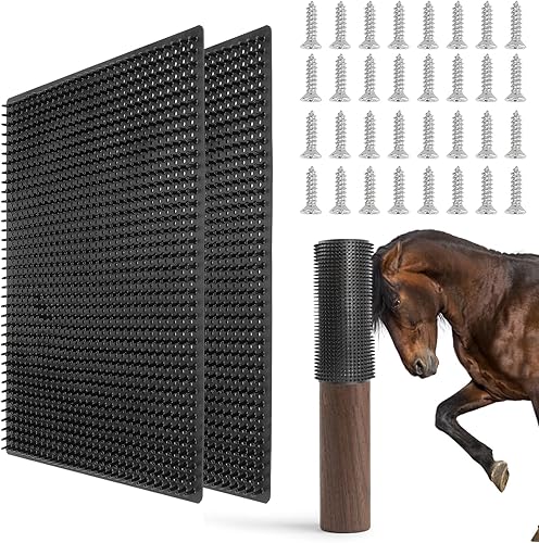 Almohadilla para rascar caballos, paneles rascadores equinos y bovinos, almohadilla suave al tacto para aliviar la picazón para pequeños animales de