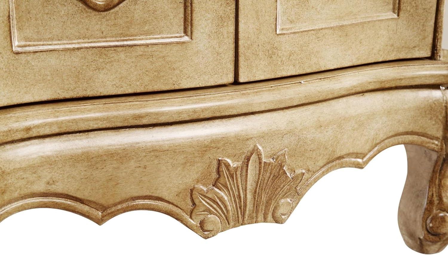 24 Single Bathroom Vanity, with Engineered Marble Top Soft-Close, Antique Beige