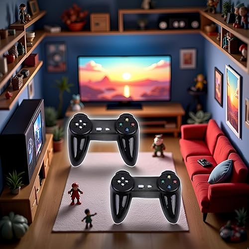 Miniatura 5 de Negro Dollhouse Modelo Gamepad Modelo Gamepad Casa de muñecas Controlador de juegos inalámbrico Decoración 112 Accesorios de decoración