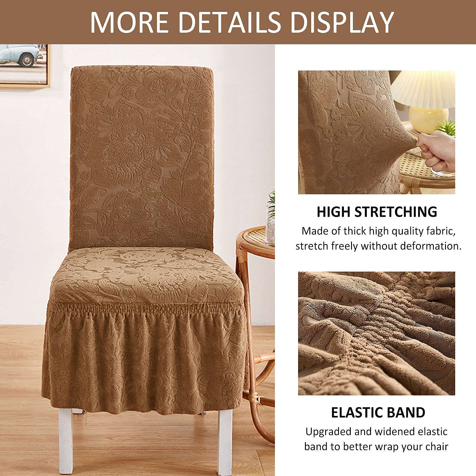 6 Pzs Funda Silla Elástica Cubre Asiento Protectora Comedor | Envío Gratis