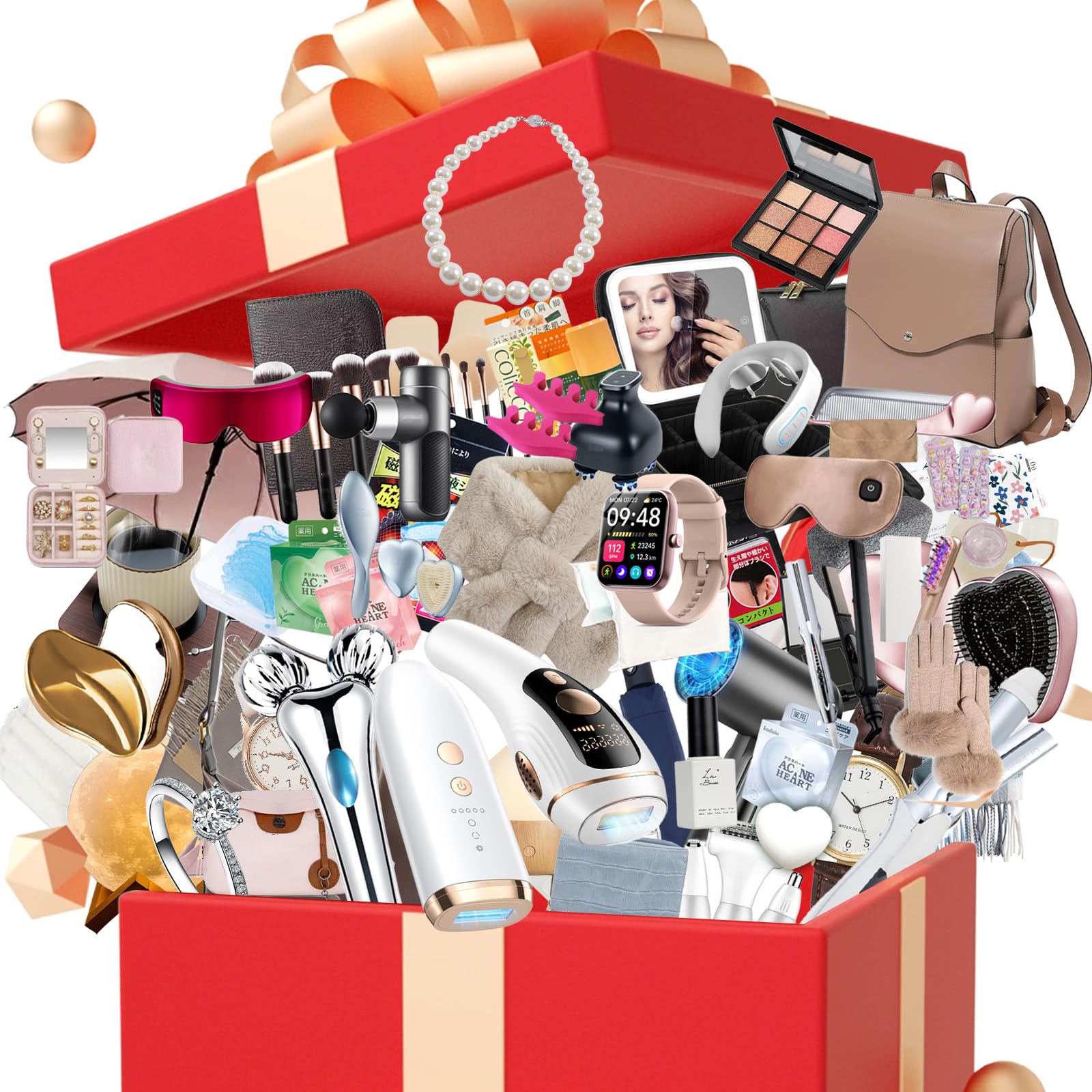 【2026年 レディース福袋 豪華16点セット】HAPPY BAG 女性向け 美容グッズ ボディケア リラックスアイテム スキンケア コスメ 日用品 詰め合わせ おうち時間 旅行 通勤 通学 ギフト プレゼント 自分用 ご褒美 実用的 お得 ((豪華品1点含む)レディース関連16点セット)