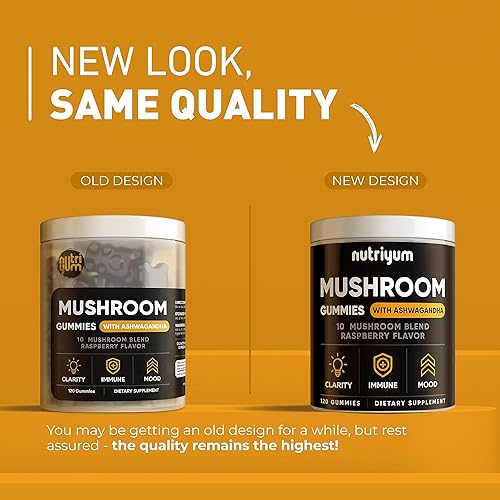 Miniatura 2 de Gomitas de hongos, 10 mezclas, 120 piezas, melena de león, ashwagandha, cola de pavo, cordyceps, chaga, complejo de hongos Reishi, suplemento de