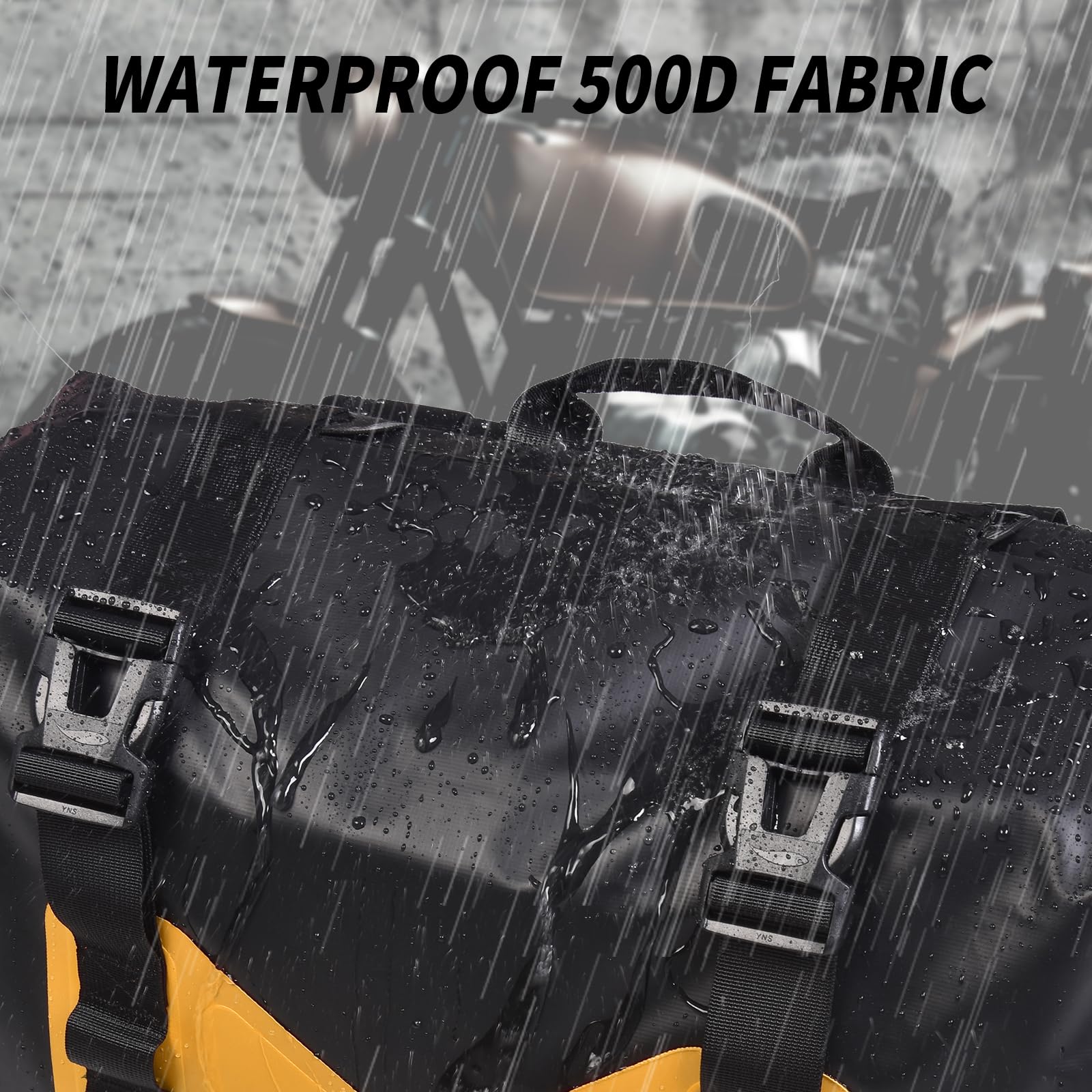 Borse da viaggio per moto da 30 l, borse laterali per moto, borsa rimovibile per scooter, Honda, Suzuki, Yamaha (giallo, 1 paio)