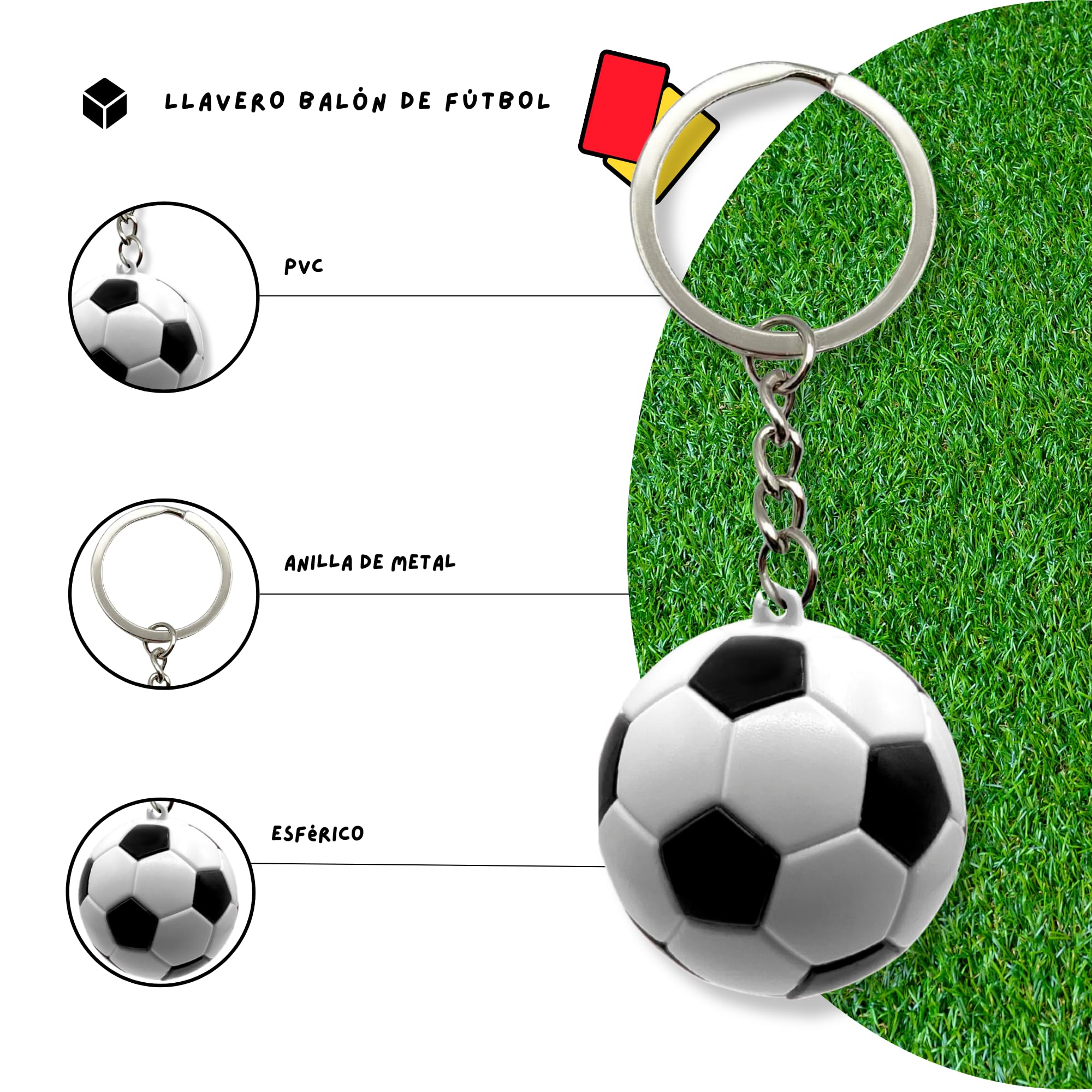Llavero Futbol, Llavero pelota Futbol, Key Chain soccer, 1 Unidad - imagen 3