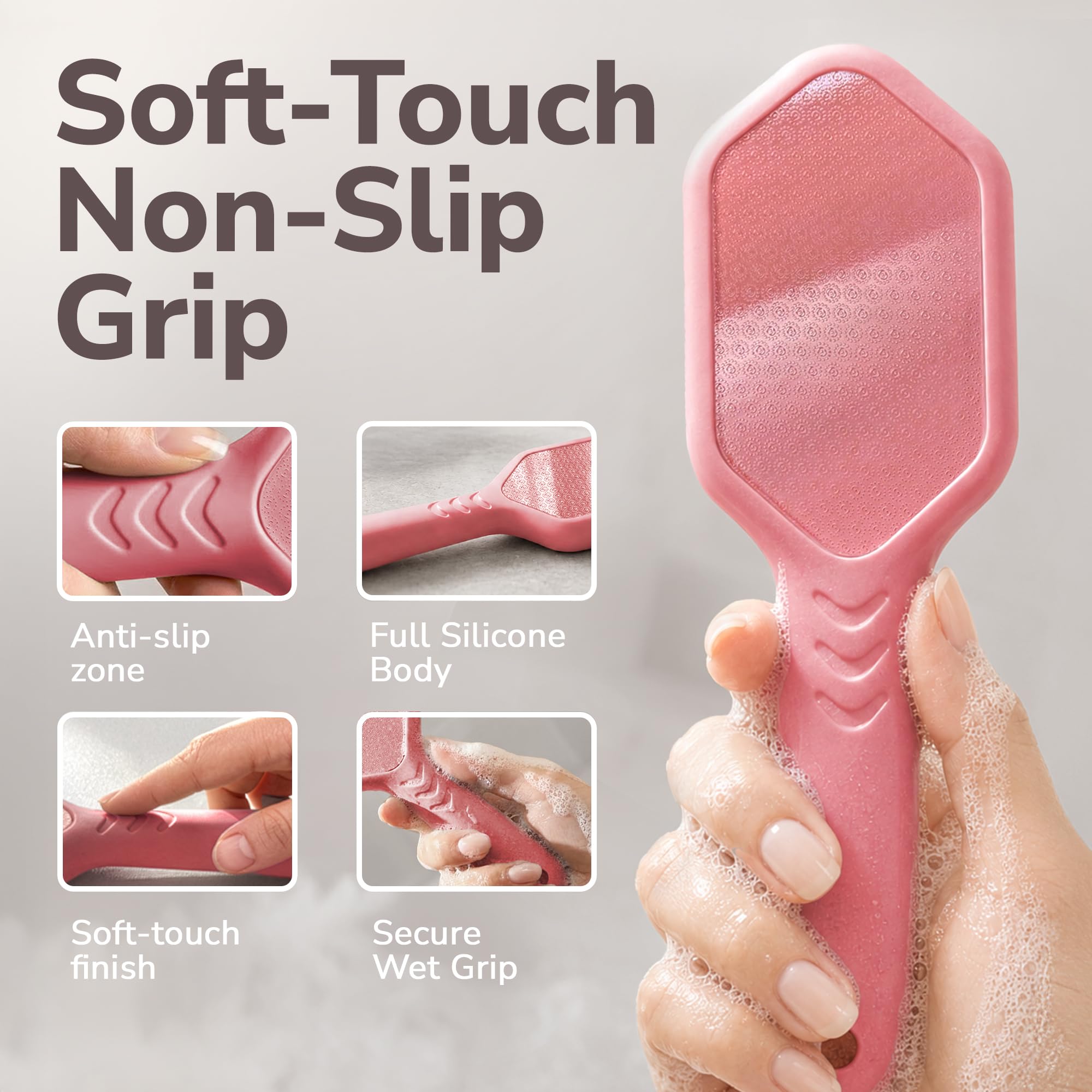 SILKLE Lima per piedi in silicone per la rimozione dei calli – Nano Glass per pelle morta e talloni screpolati – rimozione calli per piedi e pelle dura – esfoliante ergonomico per piedi morbidi e