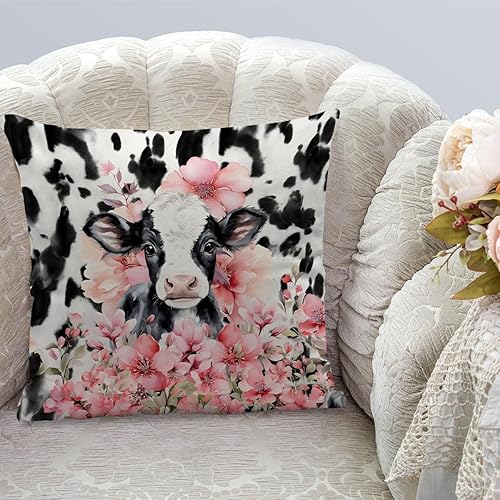 Miniatura 8 de Fundas de almohada de vaca de las tierras altas de 18 x 18 pulgadas, decoración de vaca de las tierras altas, almohada de vaca, decoración de
