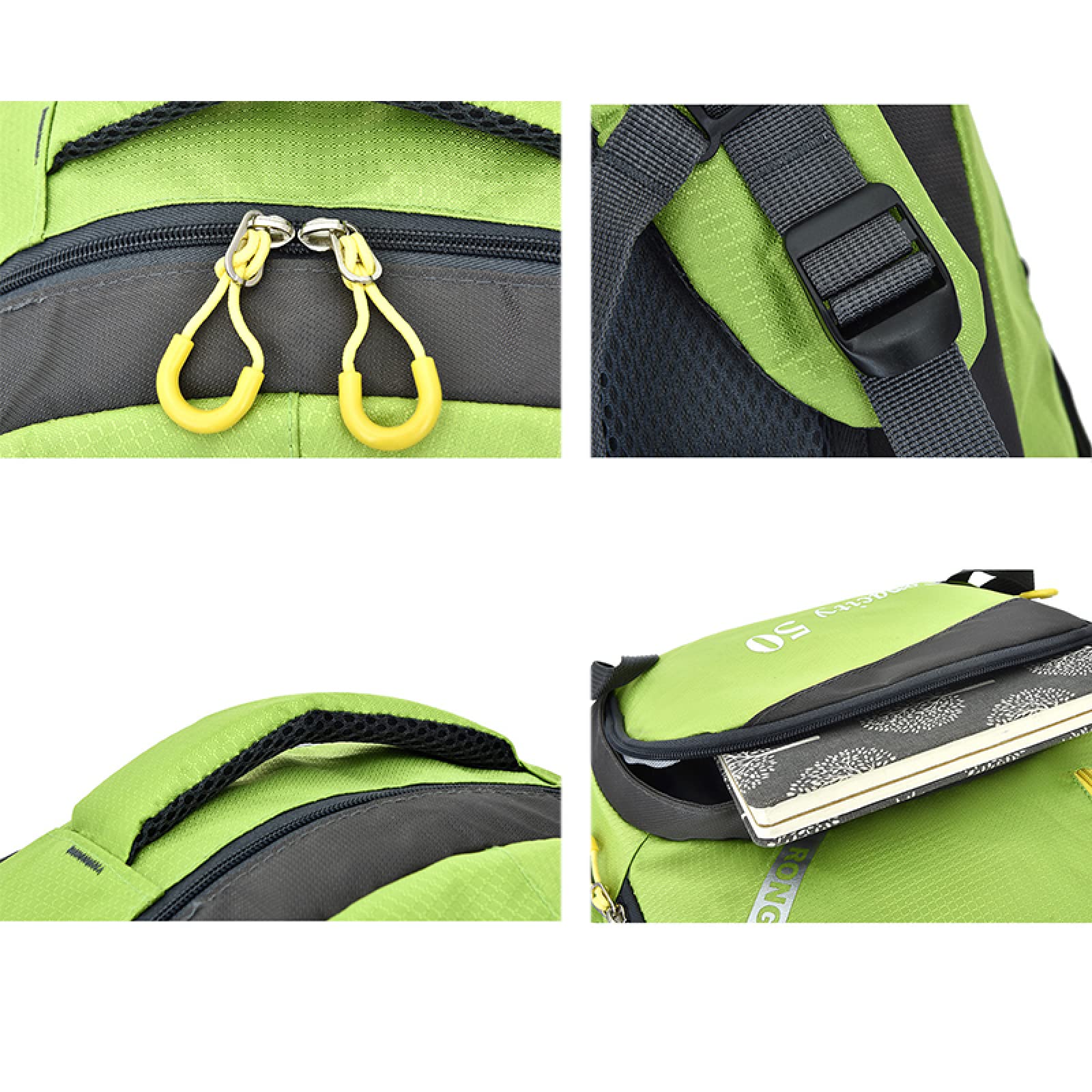 Zaino unisex da 50 litri Borsa sportiva da escursionismo all'aperto Zaino in nylon Alpinismo Zaino da campeggio