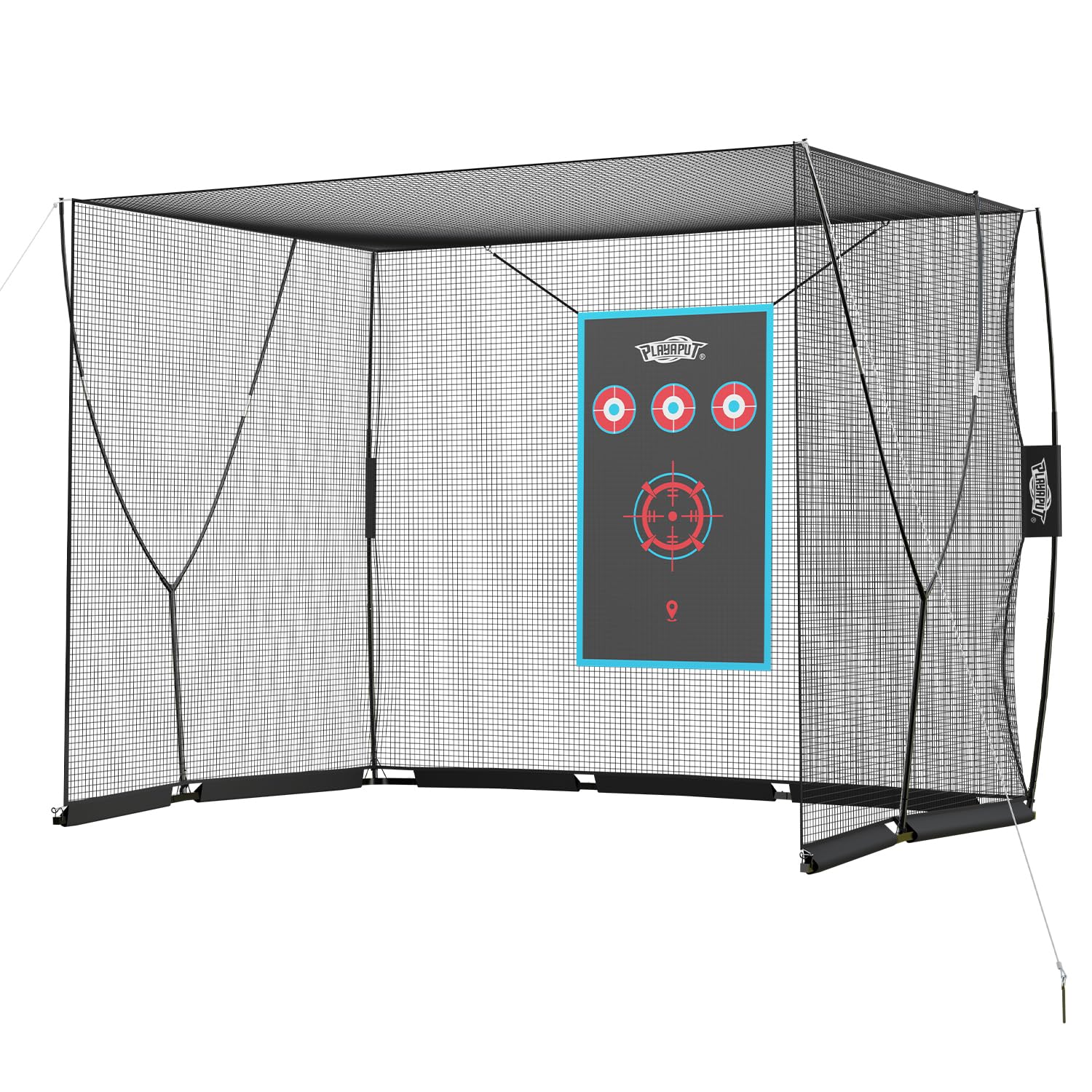 Photo 1 of PLAYAPUT Golf Cage Net,10×8 FT Square Golf Practice Nets with Target Cloth