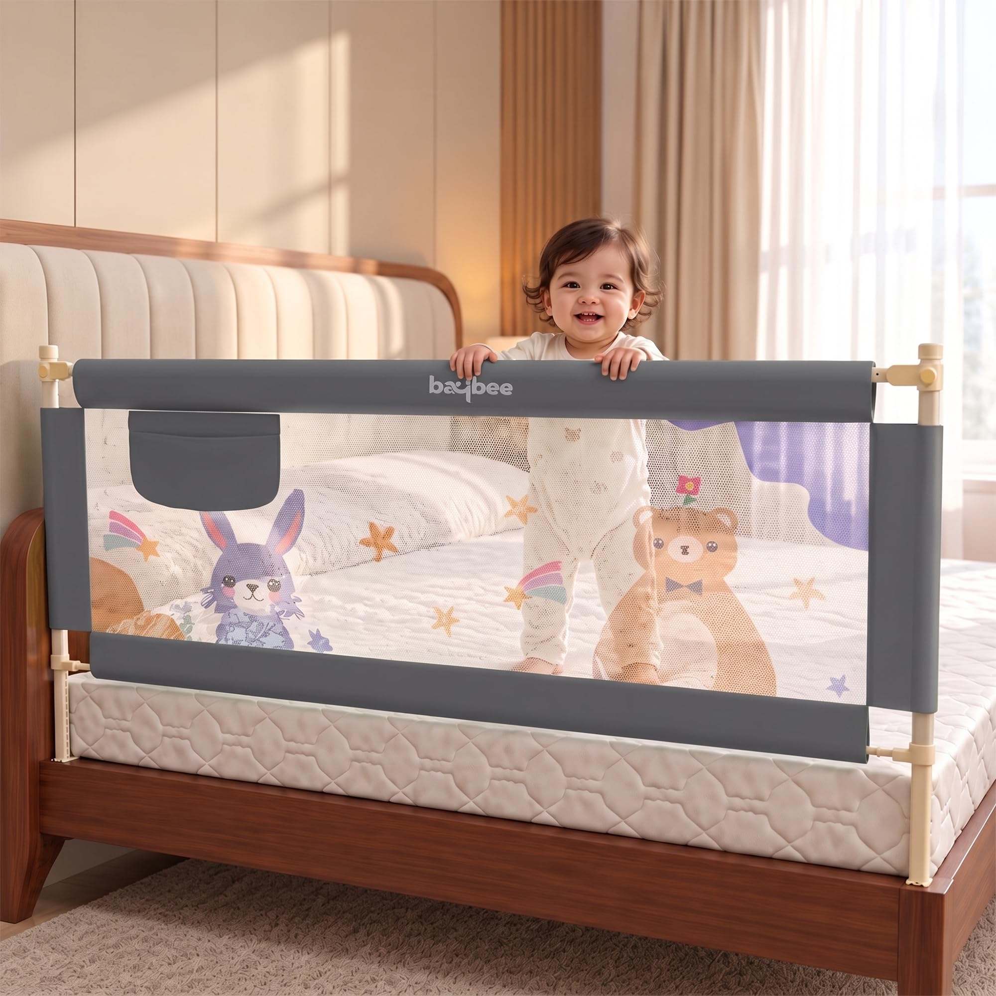 Baby Bed Rail Guard - Adjustable Safety Rail -22 Baby Bed Rail Guard - Adjustable Safety Rail -22