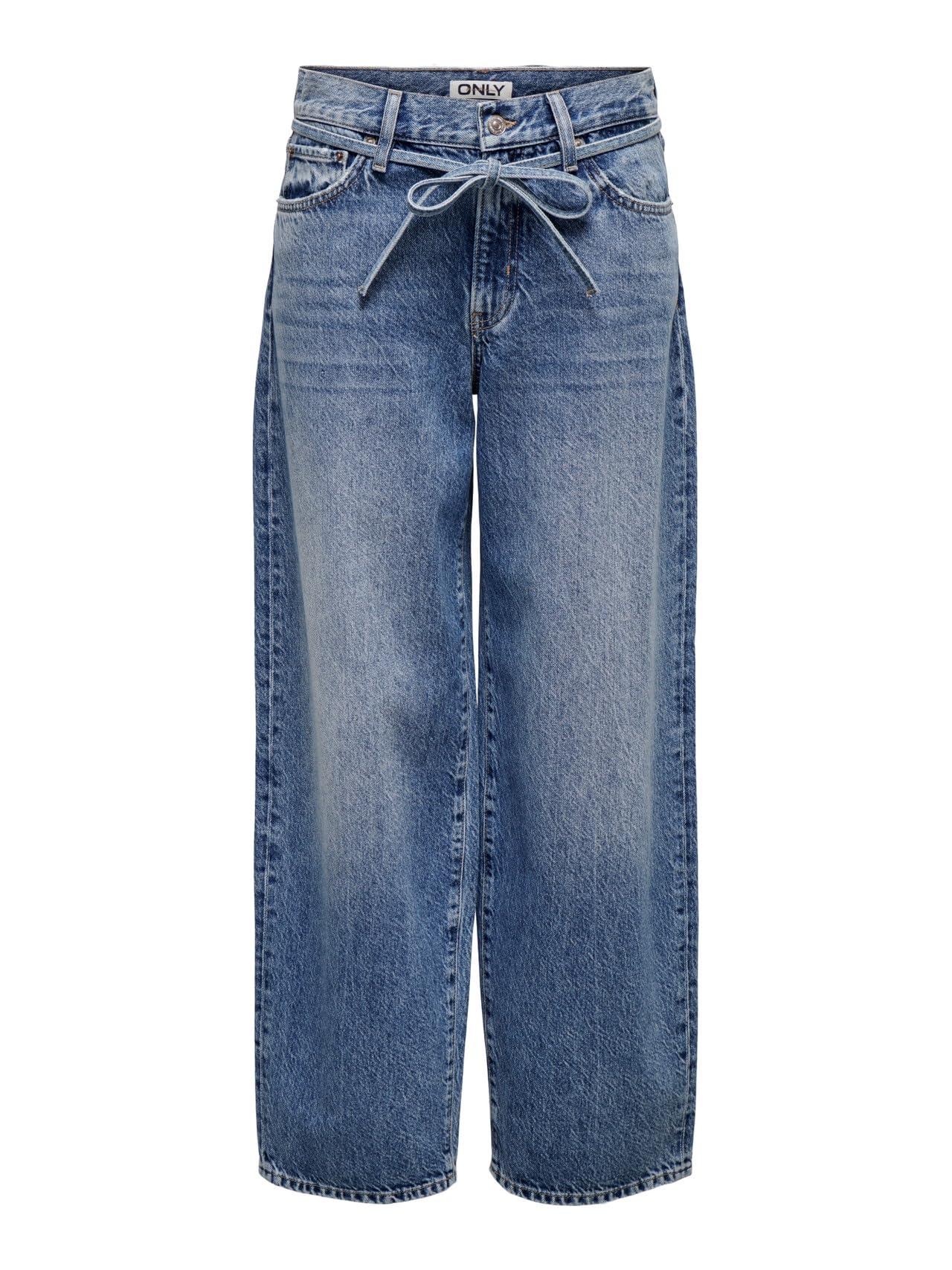 ONLY Damen Onlgianna Mw Straight DNM Dot596 Noos Medium Blue Denim 26W/30L