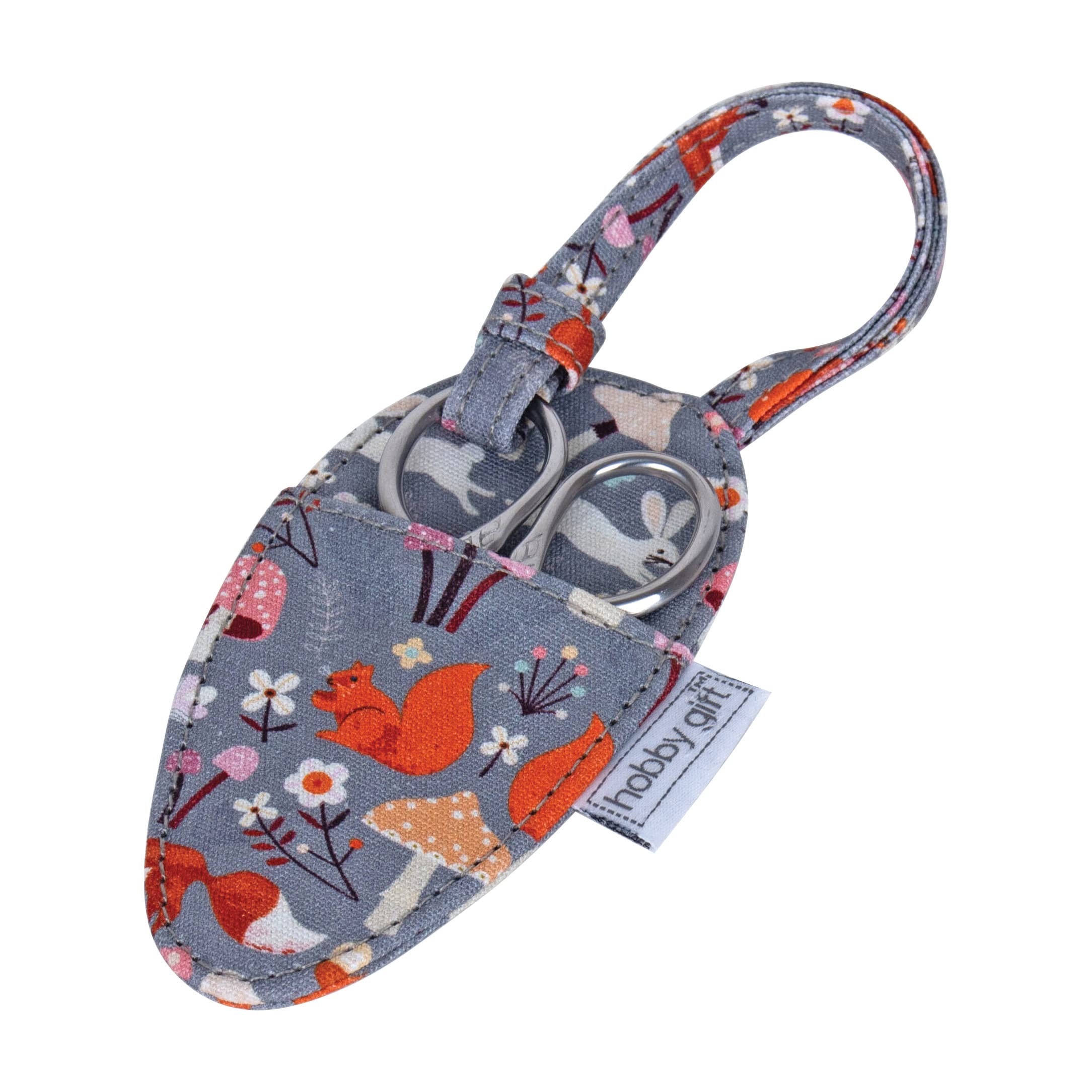 Hobby Gift Woodland Toadstool Embroidery Scissors - Vintage Scissors In Case - 5.5 X 11Cm