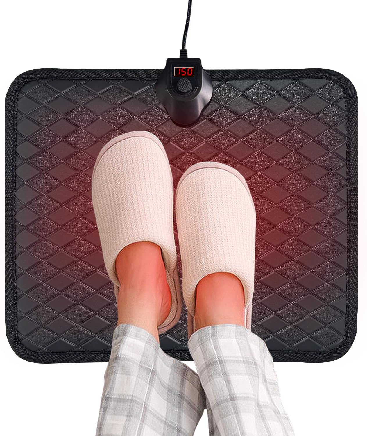 Heated Floor Mat Under Desk for Foot Warmer