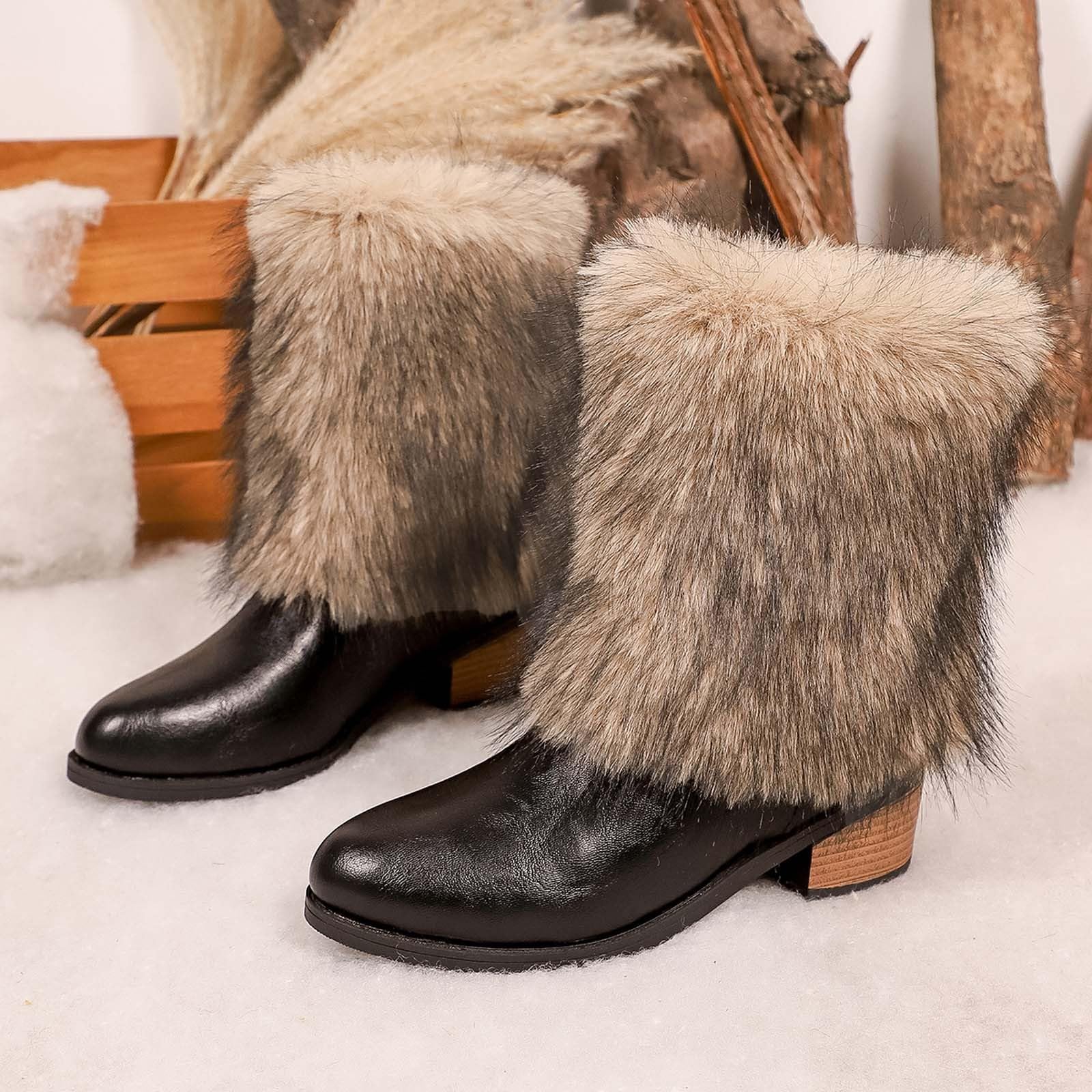 2026 Stivali da Neve Donna Uomo Impermeabili Invernali Foderati in Pile, Corti, Caldi e con Tacco Spesso Scarpe Eleganti Bambino