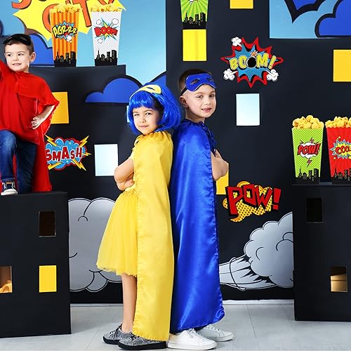 Miniatura 7 de 24 piezas de suministros de fiesta de héroe temático de héroe cajas de palomitas de maíz caja de golosinas contenedor de galletas de caramelo para