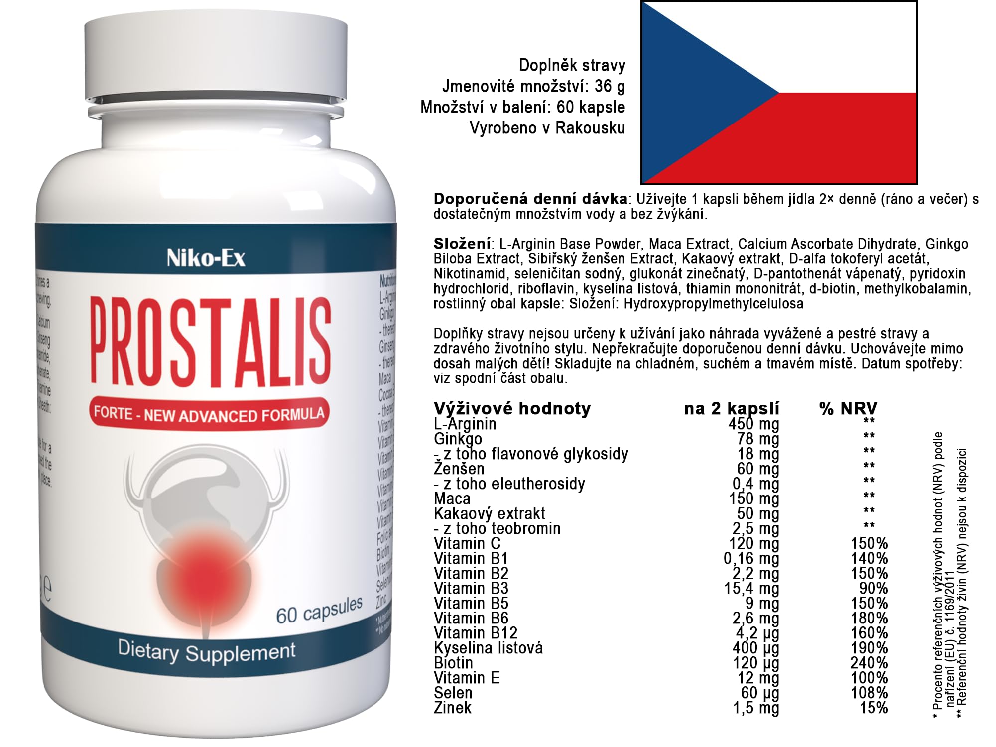 Prostalis Forte für Männer - 60 Kapseln