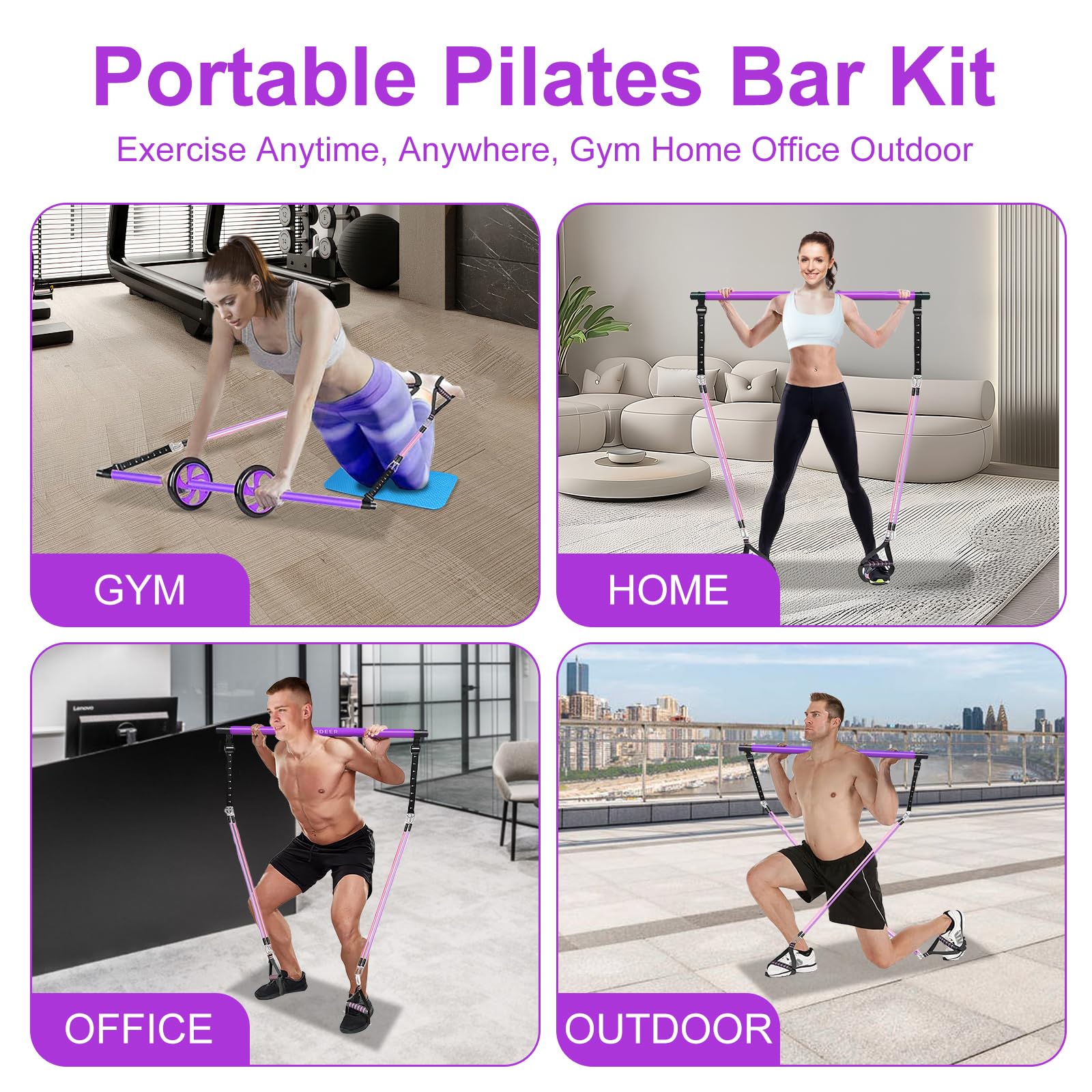 Test : kit de barre de Pilates multifonction portable