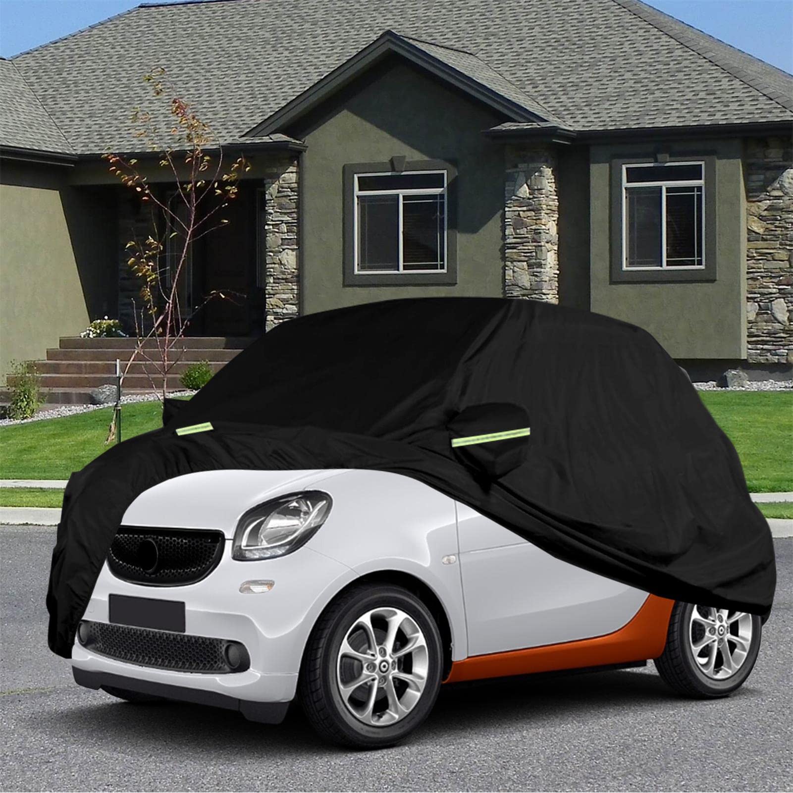Telo Copriauto Impermeabile Per Smart Forfour 70 1.0 Passion – Antigraffio, Con Cerniera, 432x185x120 Cm